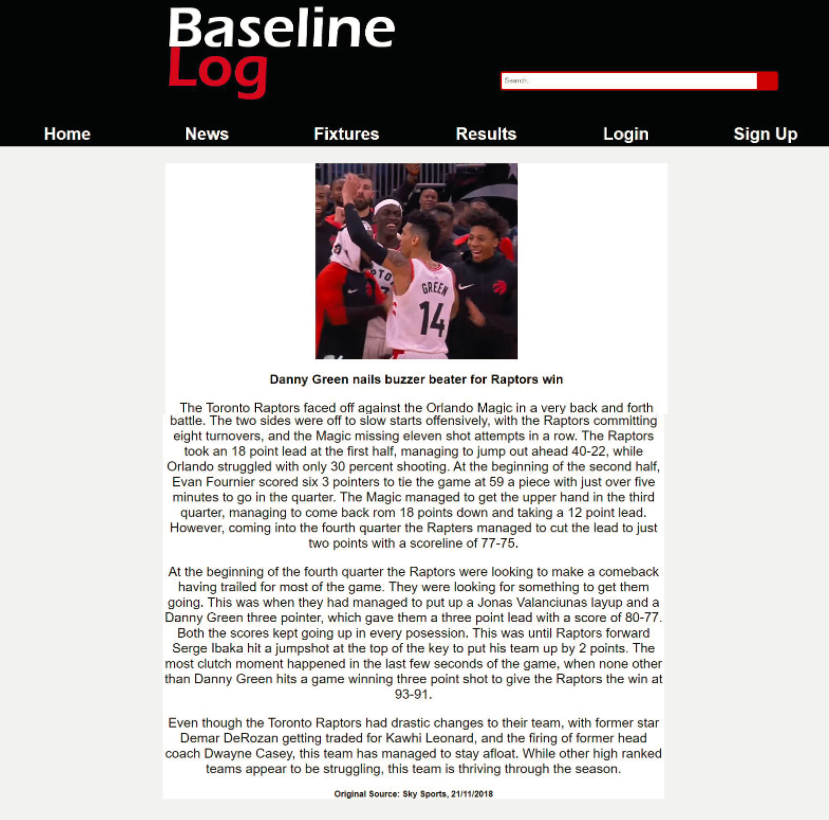 Baseline Log